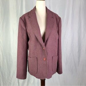 rrrruss vintage mauve wool blazer made in USA Union made 16